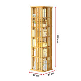 Mile End 6 Tier Rotating Bookshelf, Natural