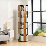 Glenelg 6 Tier Rotating Bookshelf, Dark Wood