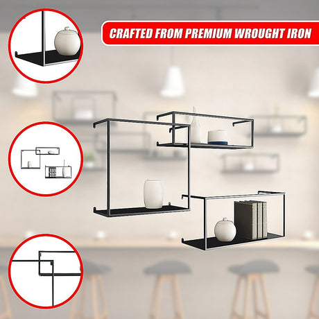 Millswood Floating Wall Shelf, Black