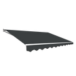 Outdoor Folding Arm Awning Retractable Sunshade Canopy Grey 3.0m x 2.5m