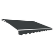 Outdoor Folding Arm Awning Retractable Sunshade Canopy Grey 5.0m x 2.5m