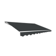 Outdoor Folding Arm Awning Retractable Sunshade Canopy Grey 4.0m x 3.0m