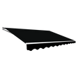 Outdoor Folding Arm Awning Retractable Sunshade Canopy Black 4.0m x 3.0m