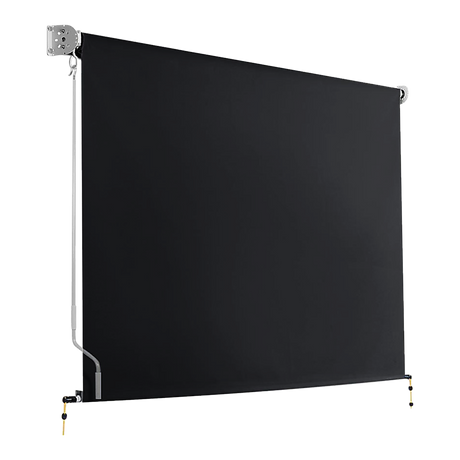 Retractable Straight Drop Roll Down Awning Garden Patio Screen 2.1X2.5M