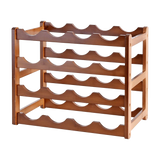 Bamboo Wine Rack Stackable Countertop 16 Bottle Natural view 1