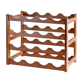 Bamboo Wine Rack Stackable Countertop 16 Bottle Natural view 1