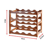 Bamboo Wine Rack Stackable Countertop 16 Bottle Natural view 10
