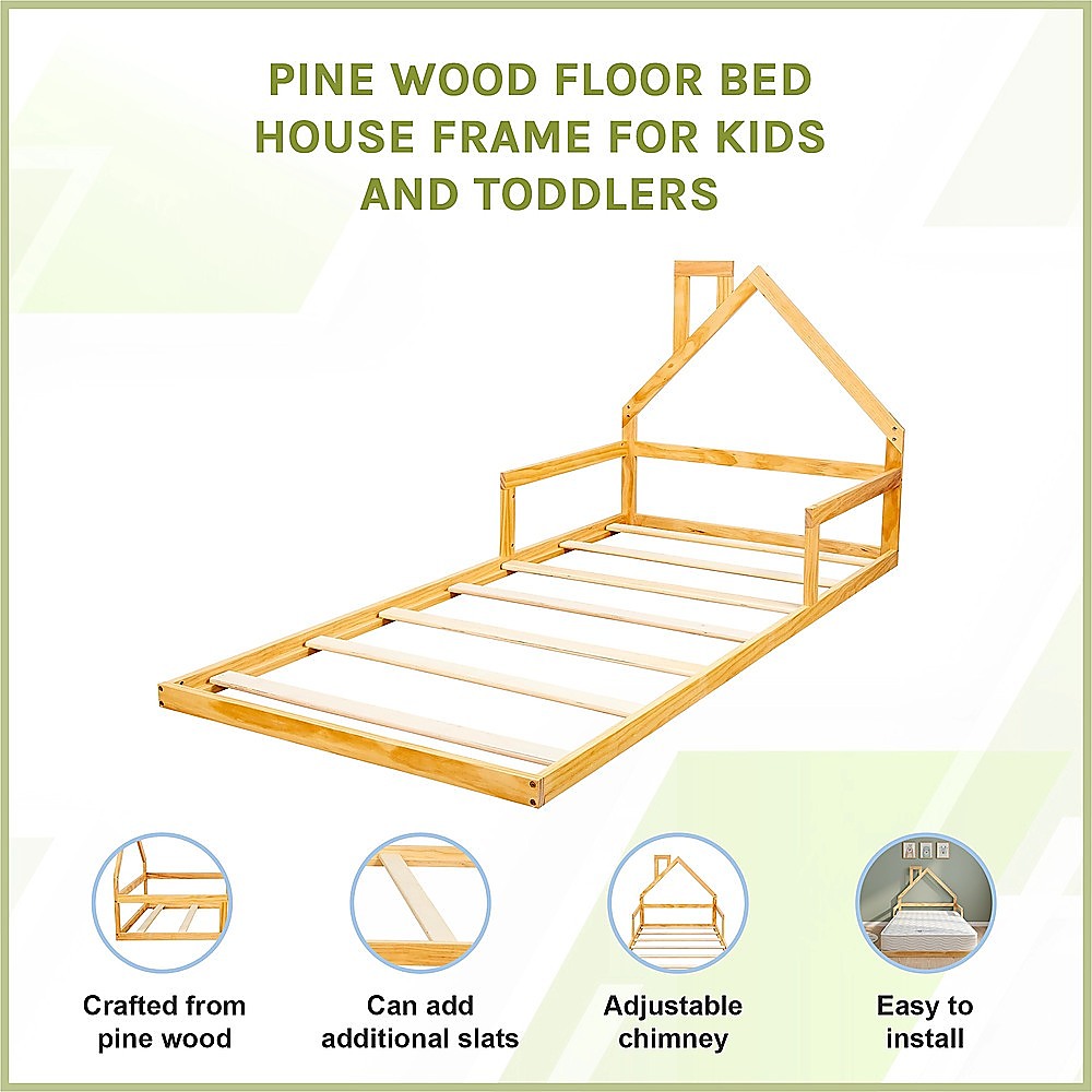 Maiori Single Bed Frame, Natural