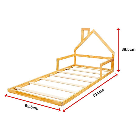 Maiori Single Bed Frame, Natural