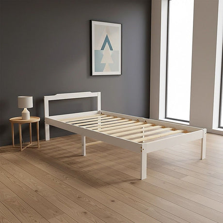 Vietri Single Bed Frame, Natural
