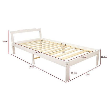 Vietri Single Bed Frame, Natural