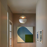 Modern Pendant Lamp — White with Gold Anodised Interior — Allure Home Collections