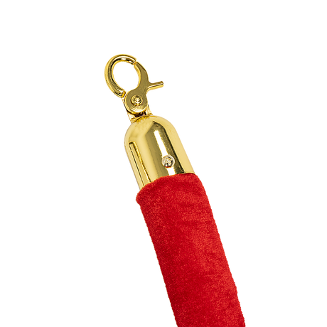 Gold crowd control queue barrier set with velvet ropes, view 10