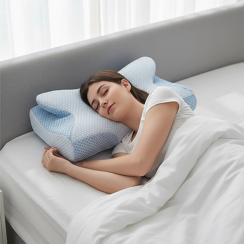 Soft Cervical Memory Foam Ergonomic Pillow — Neck Pain Relief, Spine Alignment — Allure Home Collections