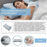Soft Cervical Memory Foam Ergonomic Pillow — Neck Pain Relief, Spine Alignment — Allure Home Collections