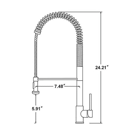 Solid brass pull out kitchen mixer tap in matte black
