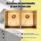 Handmade stainless steel kitchen and laundry sink 775x450mm