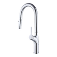 Pull out kitchen mixer tap in stainless steel with chrome finish