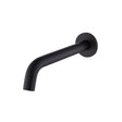Matte black bath spout, 220mm