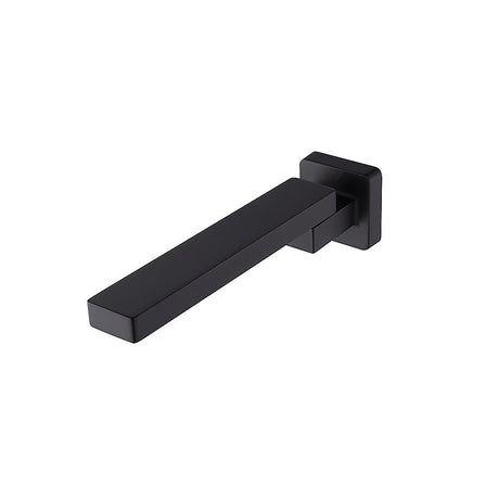 Matte black wall-mounted swivel bath spout