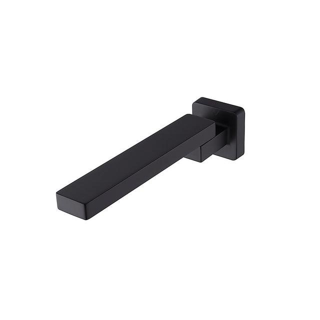 Matte black wall-mounted swivel bath spout