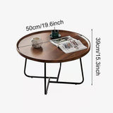 Elegant Round Coffee Table — Multifunctional with Smooth Waterproof Top — Allure Home Collections