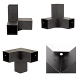 Post bracket used as a wall mount fixing a pergola beam to a house wall