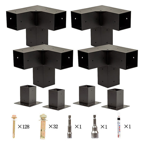 Hexagon head lag screws supplied for fastening the brackets to timber