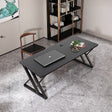 Lyneham black computer desk in a home office