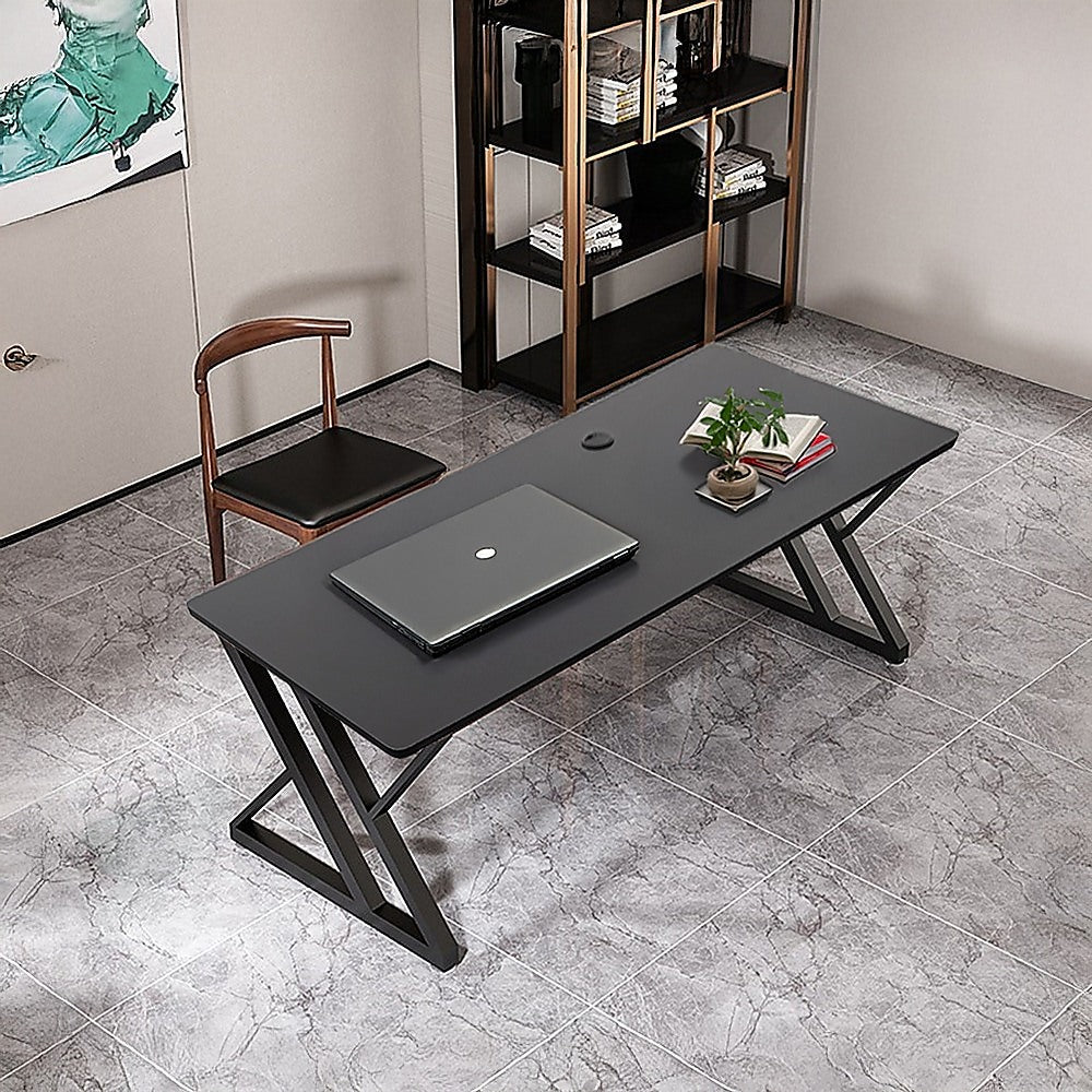 Lyneham black computer desk in a home office