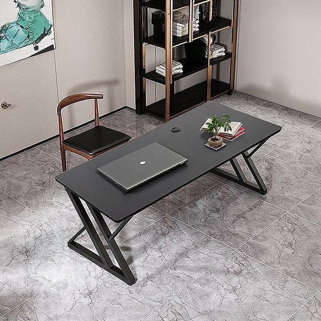 Lyneham black computer desk in a home office