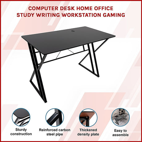 Lyneham black computer desk in a home office