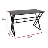 Lyneham black computer desk in a home office
