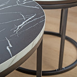 Elegant Marble Nesting Coffee Table Set