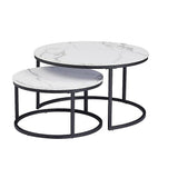 Elegant Marble Nesting Coffee Table Set