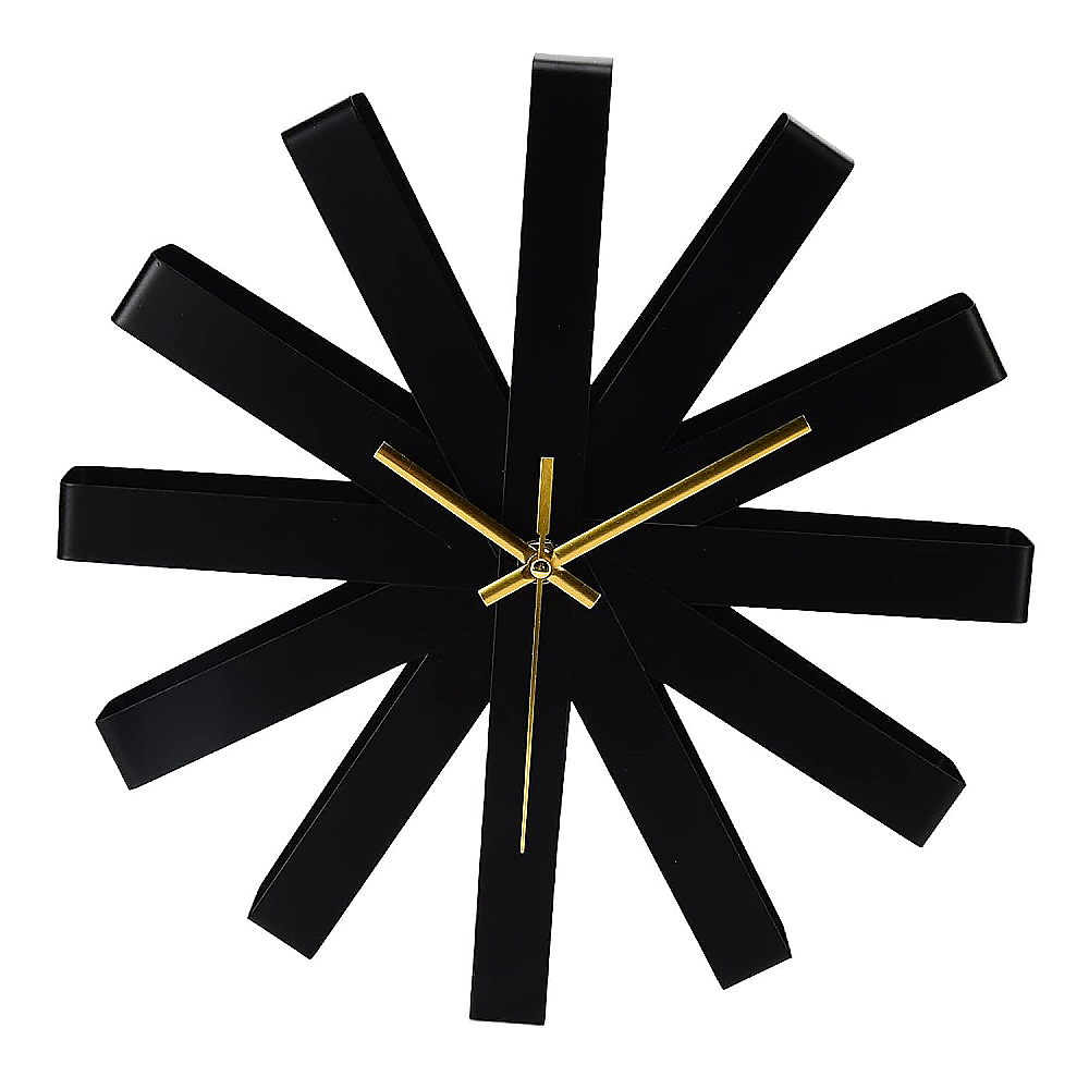 Modern Ribbon Wall Clock — 30cm Stainless Steel — Allure Home Collections
