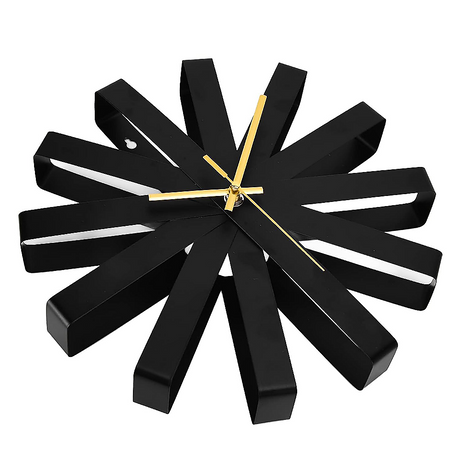 Modern Ribbon Wall Clock — 30cm Stainless Steel — Allure Home Collections