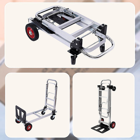2 in 1 Folding Hand Truck Trolley 180kg Aluminium