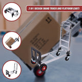 2 in 1 Folding Hand Truck Trolley 180kg Aluminium