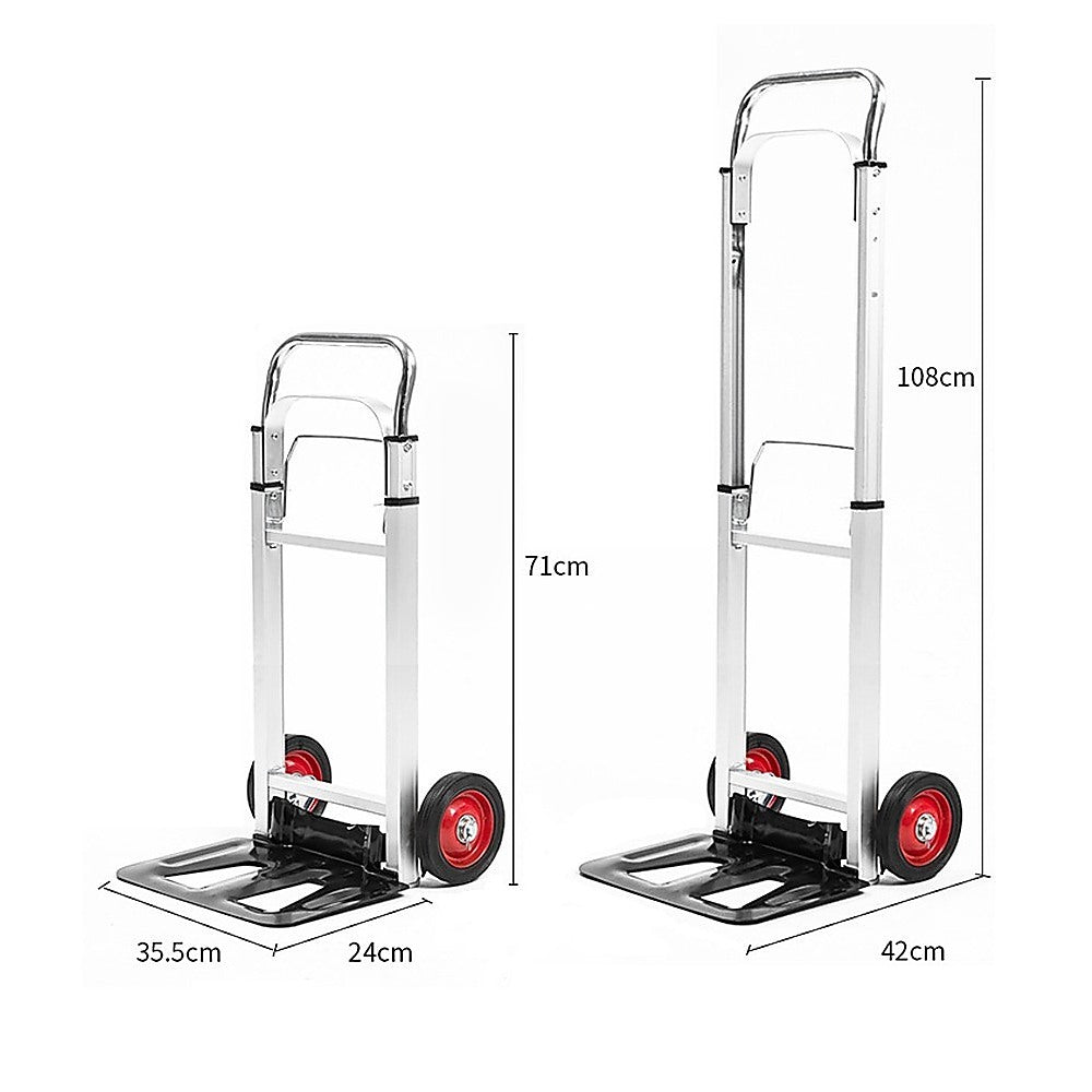 2 in 1 Folding Hand Truck Trolley 180kg Aluminium