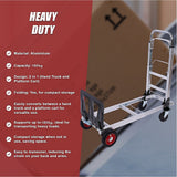 2 in 1 Folding Hand Truck Trolley 180kg Aluminium