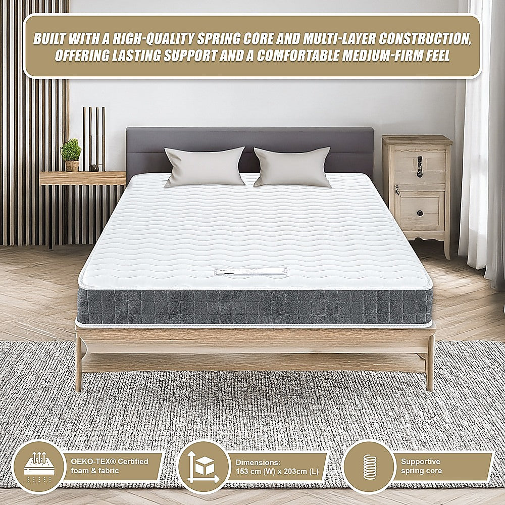 Medium firm innerspring mattress, 15cm queen
