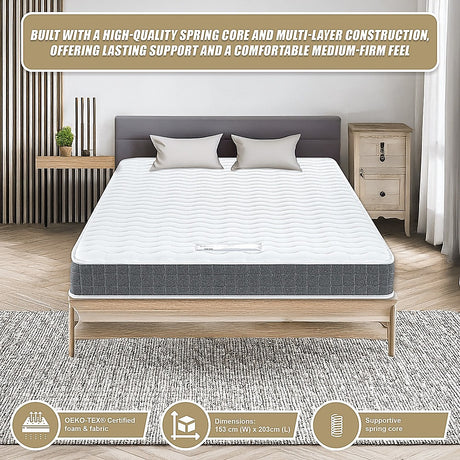 Medium firm innerspring mattress, 15cm queen