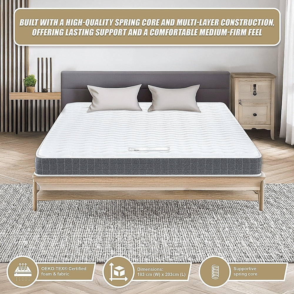 Medium firm innerspring mattress, 15cm king