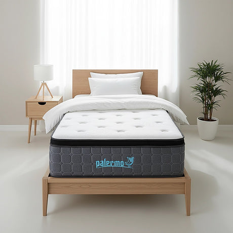 Euro top pocket spring mattress, 33cm single