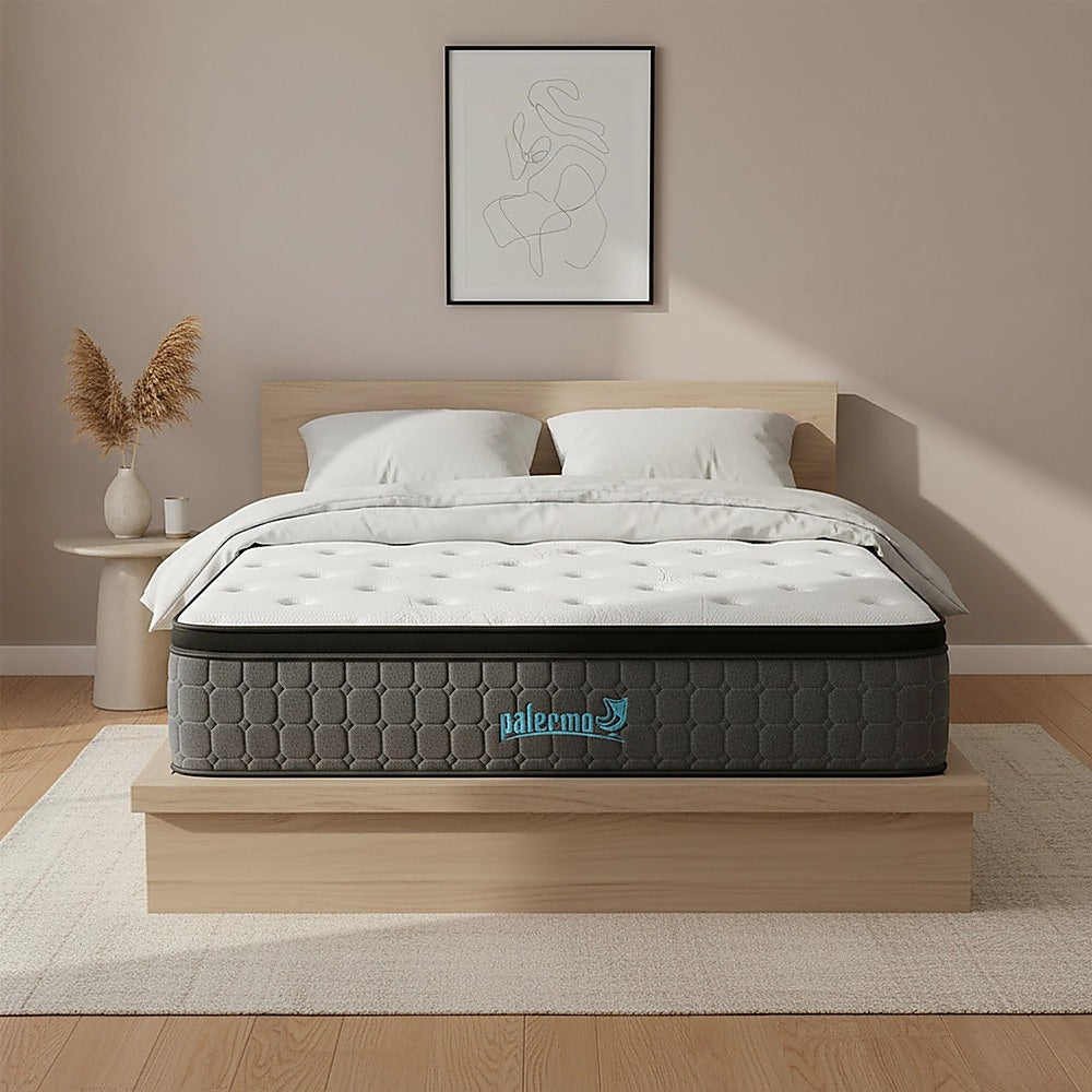 Euro top pocket spring mattress, 33cm king single