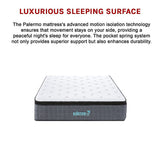 Euro top pocket spring mattress, 33cm king single