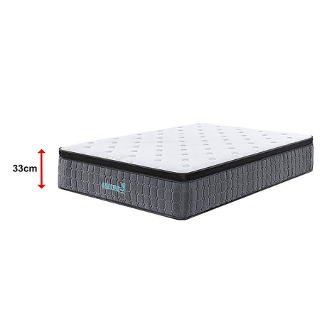 Euro top pocket spring mattress, 33cm king single