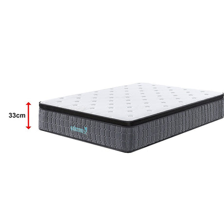 Euro top pocket spring mattress, 33cm double