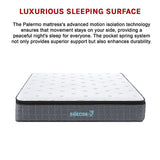 Euro top pocket spring mattress with CertiPUR-US foam, 33cm King